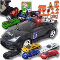 Zabawki zdalnie sterowane - Auto policja z dźwiękiem samochód walizka na resoraki zabawa znaki światła - miniaturka - grafika 1