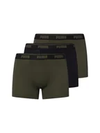 Majtki damskie - Puma Bokserki w 3-paku Mężczyźni Bawełna zielony|czarny jednolity, M - miniaturka - grafika 1