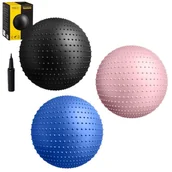 Piłki do ćwiczeń - Piłka gimnastyczna rehabilitacyjna z wypustkami 4FIZJO, 65 cm - różne kolory - miniaturka - grafika 1