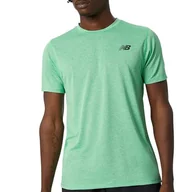 Koszulki sportowe męskie - Koszulka New Balance MT11095GAH - zielona - miniaturka - grafika 1