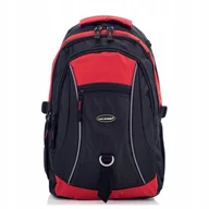 Plecaki - Duży Plecak do Pracy Męski Czerwony Lekki Wododporny Bag Street - Empik - miniaturka - grafika 1