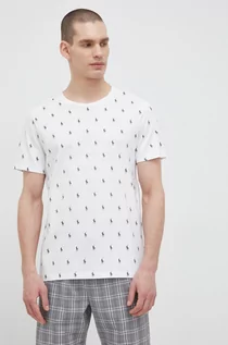 Piżamy męskie - Polo Ralph Lauren t-shirt piżamowy bawełniany kolor biały wzorzysta - grafika 1