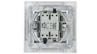Wyłączniki światła i elektryczne - Schneider Asfora przycisk "światło" podtynkowy z ramką z podświetleniem biały EPH1800121 - miniaturka - grafika 1