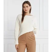 Swetry damskie - Tommy Hilfiger Sweter STITCH OPEN | Regular Fit - miniaturka - grafika 1