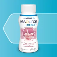 Żywienie medyczne - Resource Protein smak truskawkowy, 4 x 200 ml - miniaturka - grafika 1