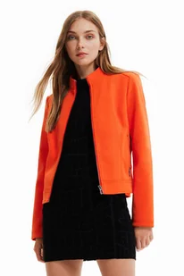 Kurtka damska Desigual Las Vegas z eko skóry pomarańczowa-XS - Kurtki damskie Kurtka damska Desigual Las Vegas z eko skóry pomarańczowa-XS - Kurtki damskie - miniaturka - grafika 1