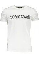 Koszulki i topy damskie - ROBERTO CAVALLI BIAŁY T-SHIRT MĘSKI Z KRÓTKIM RĘKAWEM - miniaturka - grafika 1