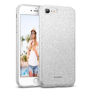 Etui na telefon komórkowy Apple iPhone 7 / 8 / SE 2 Etui z brokatem Pokrowiec ochronny TPU, srebrny - Etui i futerały do telefonów - miniaturka - grafika 1
