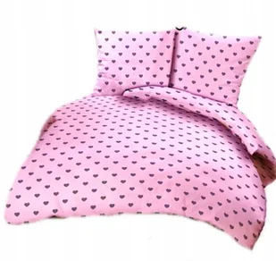 pościel bawełna lux 160x220 + 2 poszewka B 207-17 serca szare na różowym - Pościel pościel bawełna lux 160x220 + 2 poszewka B 207-17 serca szare na różowym - Pościel - miniaturka - grafika 1