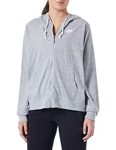 Nike Damska Bluza z Kapturem, Szary, Biały, S - Bluzy damskie - miniaturka - grafika 1