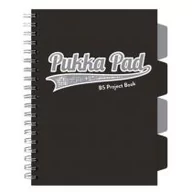 Zeszyty szkolne - Kołozeszyt Pukka Pad B5 Project Book Black & Grey czarny kratka - miniaturka - grafika 1