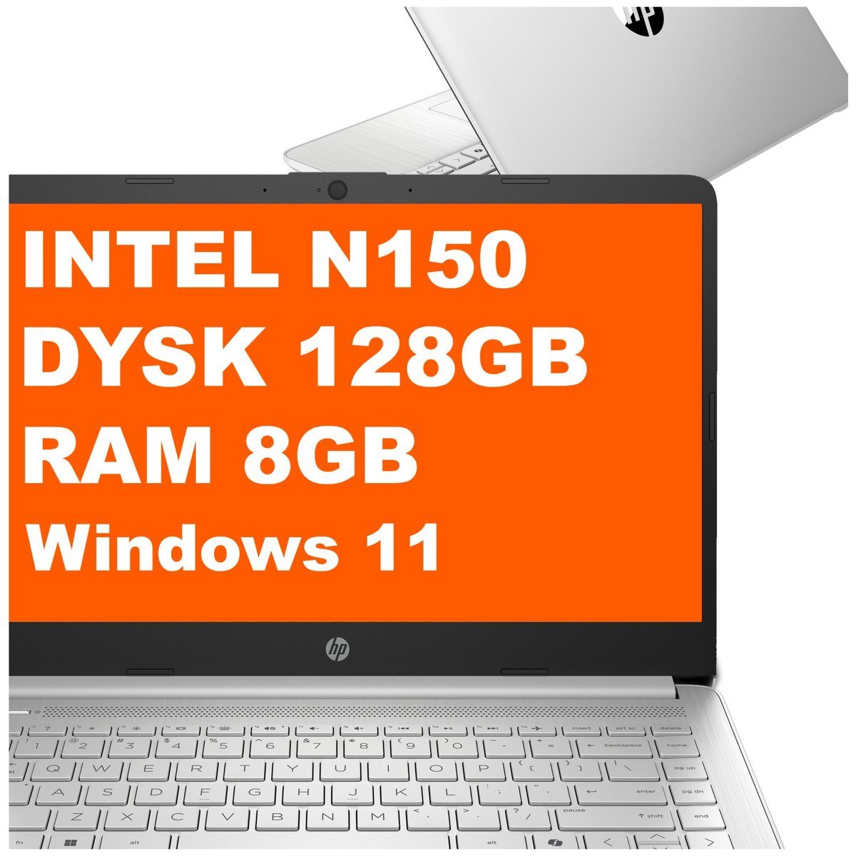 HP 14-dq6101ds / BK1F8UA / Intel N150 / 8GB / 128GB UFS / Intel UHD / HD / Dotyk / Win 11 / Srebrny