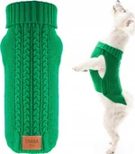 Ubranka dla psów - Chaba CHABA SWETEREK Z GOLFEM `M` 29cm ZIELONY - miniaturka - grafika 1