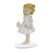 Pamiątka Pierwszej Komunii Świętej - mopec Pack pastelowa figurka komunijna dziewczynka z anodyzowaną tęczą, metal, biała, 4,2 x 8,5 x 16 cm, 2 sztuki - miniaturka - grafika 1