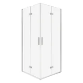 Kabiny prysznicowe - Kabina prysznicowa Style DR 90 x DR 90 CHR szkło transparentne 6 mm, profile chrom, drzwi składane KERRA - miniaturka - grafika 1