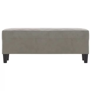 Lumarko Ławka, jasnoszara, 100x35x41 cm, tapicerowana aksamitem - Ławki do przedpokoju - miniaturka - grafika 4