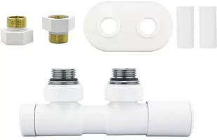 Zawór regulacyjny 50mm TWINS biały mat prawy GZ1/2 All in One - Zawory i kraniki - miniaturka - grafika 1