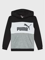 Odzież sportowa dziecięca - Puma Bluza Essentials+ Colourblock 849081 Czarny Regular Fit - miniaturka - grafika 1