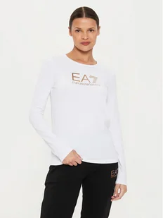 EA7 Emporio Armani Bluzka 6DTT09 TJQCZ 0186 Biały Slim Fit - Bluzki damskie - miniaturka - grafika 1