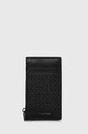 Portfele - Calvin Klein portfel skórzany męski kolor czarny - miniaturka - grafika 1