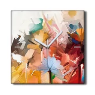 Zegary - Zegar canvas ścienny cichy nowoczesny 30x30 Kwiaty, Coloray - miniaturka - grafika 1