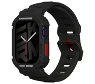 Akcesoria do zegarków - Skinarma Mecha 2in1 do Apple Watch 45/44mm Czarny - miniaturka - grafika 1