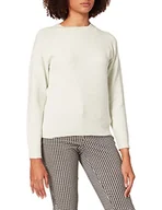 Bluzki damskie - Vero Moda Damska bluzka z okrągłym dekoltem Vmdoffy Ls Ga Color sweter, Szara mineralna/szczegół: melanż, S - miniaturka - grafika 1
