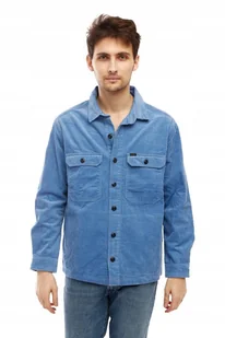 LEE JUMBO CORD OVERSHIRT BLUE L68DDC98 S - Koszule męskie - miniaturka - grafika 1