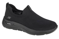 Sneakersy damskie - Skechers Go Walk Arch Fit 124409-BBK damskie sneakersy, czarne, rozmiar 37 - miniaturka - grafika 1
