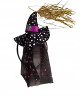 Dodatki do strojów karnawałowych - Opaska kapelusz czarownicy karnawał z welonem Halloween - miniaturka - grafika 1