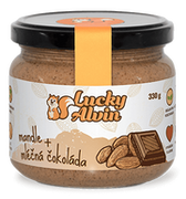Słodkie kremy i masła - LuckyAlvin - Migdały + Czekolada mleczna 330g - miniaturka - grafika 1