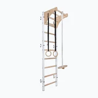 Wyposażenie sportowe i gimnastyczne - Drabinka gimnastyczna BenchK 711W+A204 white matte/oak WYSYŁKA W 24H 30 DNI NA ZWROT - miniaturka - grafika 1