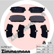 Klocki hamulcowe - Klocki hamulcowe - komplet ZIMMERMANN 24298.140.1 - miniaturka - grafika 1