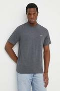 Koszulki męskie - Lacoste t-shirt bawełniany męski kolor szary gładki - miniaturka - grafika 1