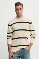 Swetry męskie - Pepe Jeans sweter bawełniany CAIRO kolor beżowy lekki PM702444 - miniaturka - grafika 1