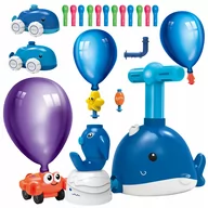 Zabawki interaktywne dla dzieci - Wyrzutnia Samochodów Rakiet Napęd Balonowy Delfin - miniaturka - grafika 1