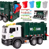 Samochody i pojazdy dla dzieci - Śmieciarka Ciężarówka Auto Segregacja Śmieci Samochód Kosze Światło Dźwięk - miniaturka - grafika 1