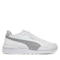 Buty dla dziewczynek - Sneakersy Puma St Runner V4 Sl Glitter Jr 401586 01 Biały - miniaturka - grafika 1