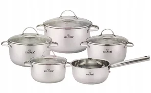 Garnki stalowe komplet z rondlem Zilne zestaw 5 garnków na indukcje - Zestawy garnków i patelni - miniaturka - grafika 1