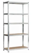 Szafy i regały magazynowe - Metalowy srebrny regał 180 cm M5-C22 - miniaturka - grafika 1