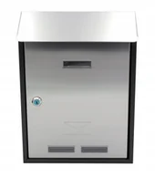 Skrzynki na listy - Skrzynka Pocztowa Na Listy 300X250X100Mm Stalowo-Czarna Verotech - miniaturka - grafika 1