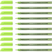 Długopisy - Schneider Długopis Vizz 102211 (do łatwego i szybkiego pisania, trzonek w kolorze tuszu, szerokość linii M), 10 sztuk, jasnozielony - miniaturka - grafika 1