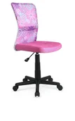 Fotele i krzesła biurowe - Fotel Biurowy Dla Dziecka Din Różowy - miniaturka - grafika 1
