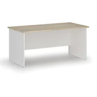 Biurka - Biurko proste PRIMO WHITE, 1600 x 800 mm, biały/dąb naturalny - miniaturka - grafika 1