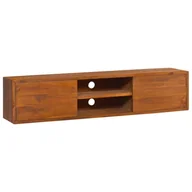 Szafki RTV - vidaXL Ścienna szafka na TV 135x30x30 cm lite drewno tekowe 289085 - miniaturka - grafika 1