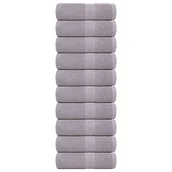 Ręczniki - vidaXL Ręczniki mydlane 10 szt. Szare 30x30 cm 360 gsm 100% bawełna - miniaturka - grafika 1