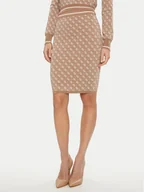 Spódnice - Guess Spódnica ołówkowa W4BD53 Z37K0 Beżowy Regular Fit - miniaturka - grafika 1