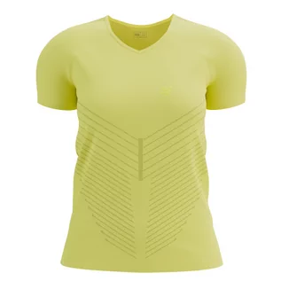 Bielizna sportowa męska - COMPRESSPORT Koszulka biegowa damska PERFORMANCE SS T-SHIRT green sheen - grafika 1