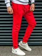 Spodnie sportowe męskie - Spodnie męskie dresowe czerwone Recea - miniaturka - grafika 1