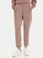 Spodnie sportowe damskie - BOSS Spodnie dresowe Scuba 50545648 Beżowy Regular Fit - miniaturka - grafika 1